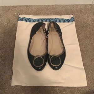Tory Burch Reva Black Flats